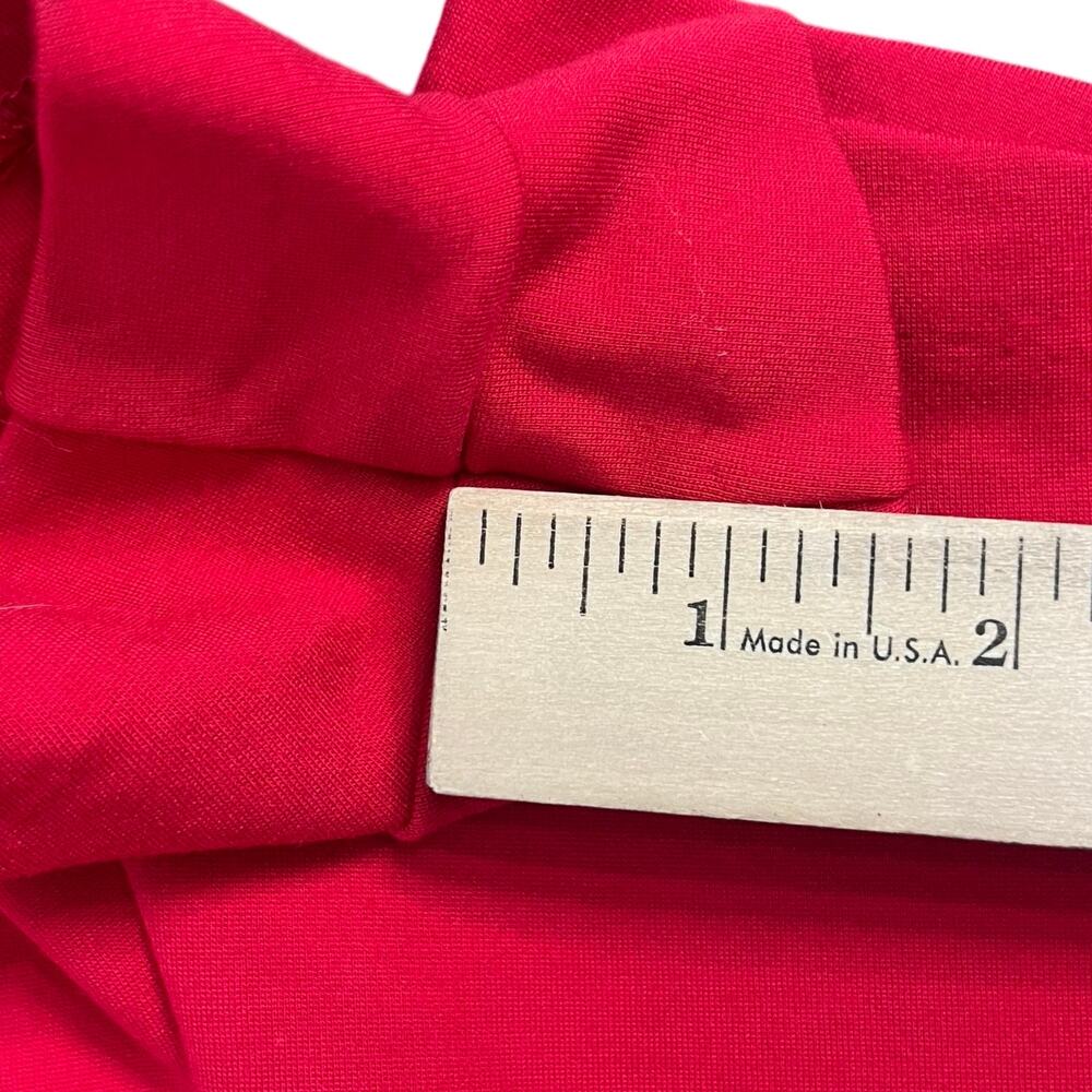 Urban Outfitters Cherry Red Rouge Off Shoulder Ruffle Heather Shorts Romper sz 2 - Picture 6 of 14